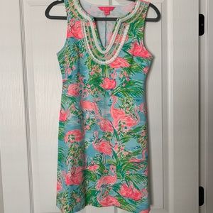Lilly Pulitzer Harper Shift Floridita Pink Flamingo  Dress XS Like New
